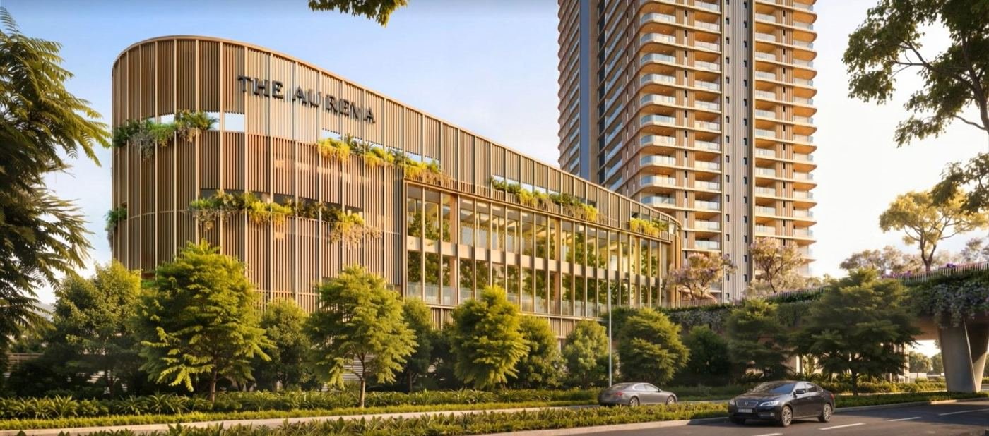 Clubhouse and medical block at DLF The Aureva (artist's impression)