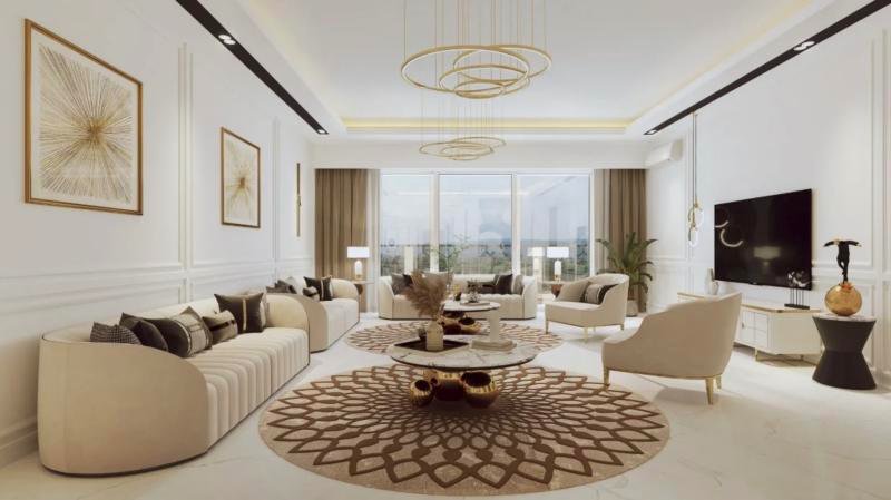 Living room at DLF The Valley Gardens (artist's impression)